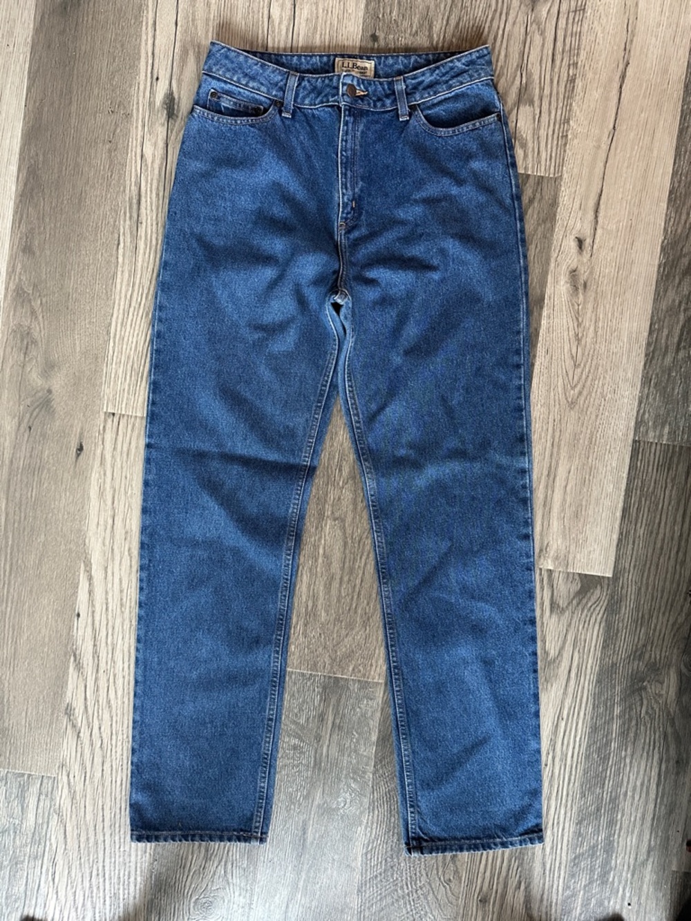 LL Bean vintage‎ classic fit Straight-Leg Denim Jeans blue women’s 10 tall